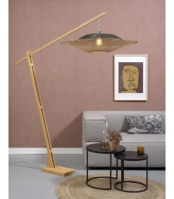 Outlet Vloerlamp Kalimantan - Bamboe - 190x87x207cm Vloerlampen