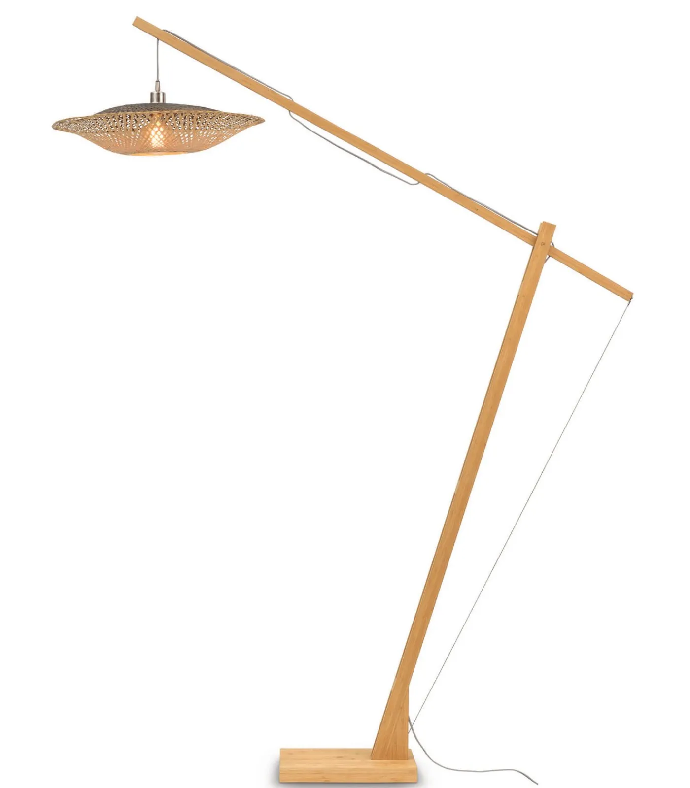 Clearance Vloerlamp Kalimantan - Bamboe - 175x60x207cm Vloerlampen