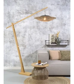 Clearance Vloerlamp Kalimantan - Bamboe - 175x60x207cm Vloerlampen