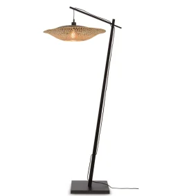 Best Vloerlamp Kalimantan - Zwart/Naturel - 80x60x176cm Vloerlampen