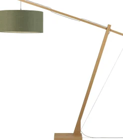 New Vloerlamp Montblanc - Bamboe/Groen - 175x60x207cm Vloerlampen