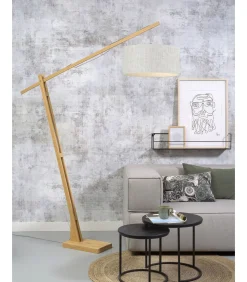 New Vloerlamp Montblanc - Bamboe/Naturel - 175x47x207cm Vloerlampen