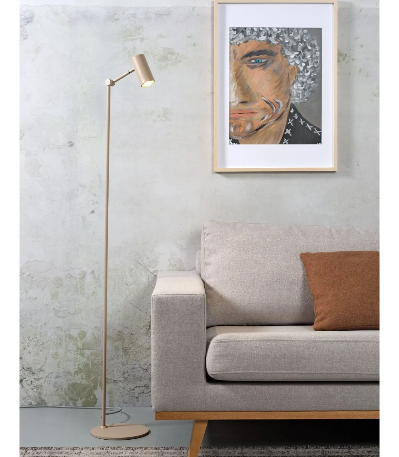 New Vloerlamp Montreux - Zand - 22x22x133cm Vloerlampen