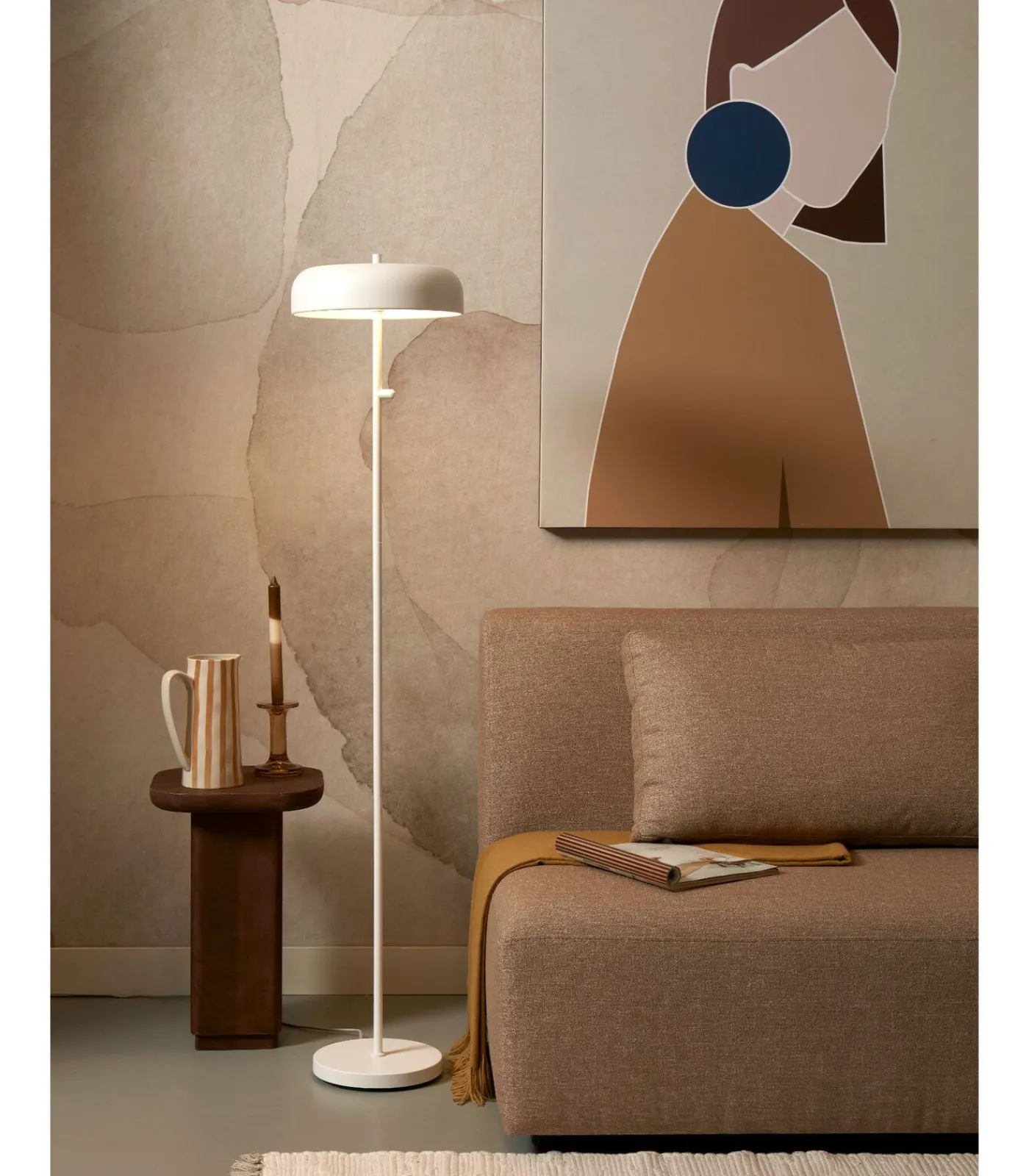 Sale Vloerlamp Porto - Wit - Ø30cm Vloerlampen