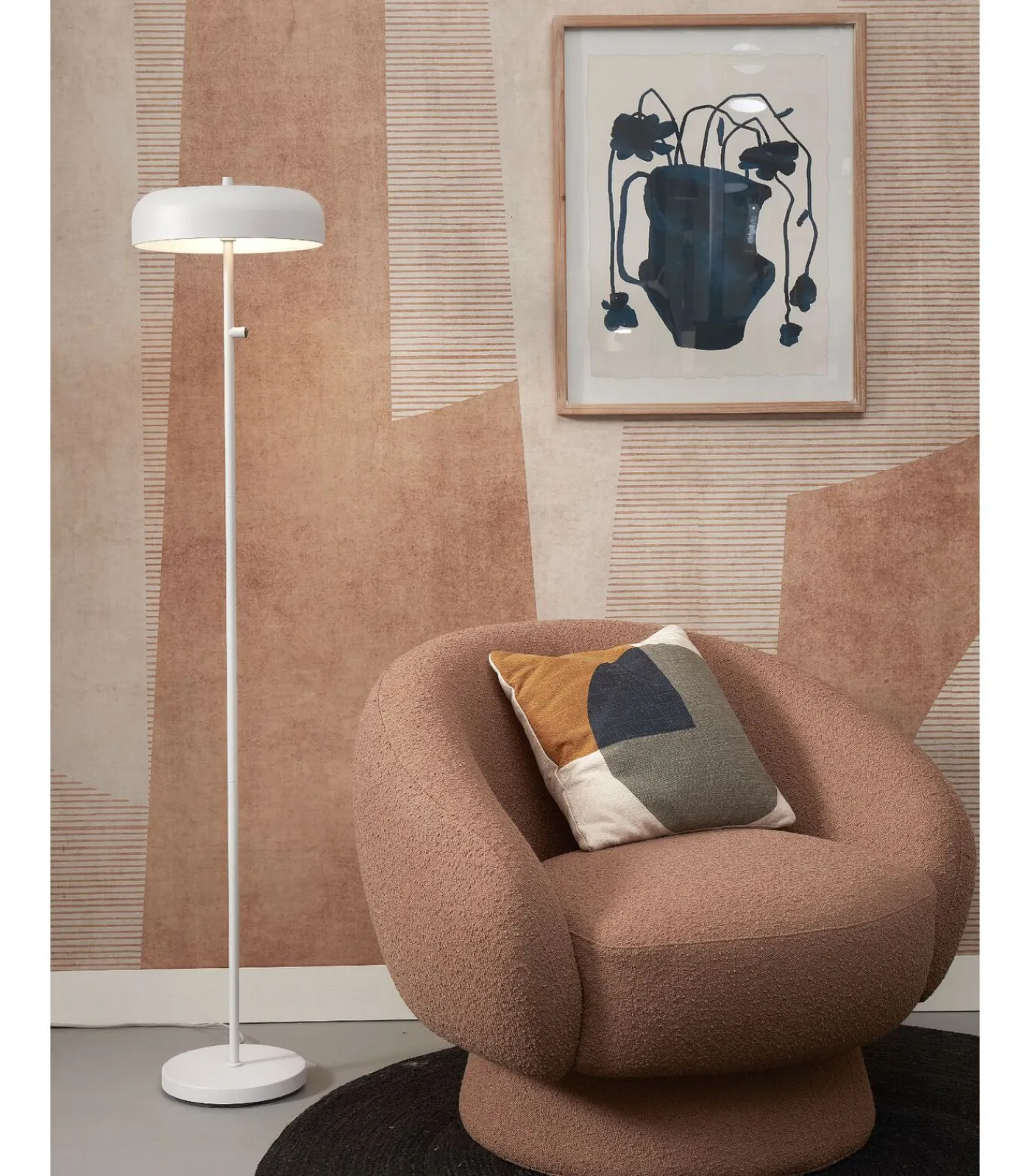 Sale Vloerlamp Porto - Wit - Ø30cm Vloerlampen