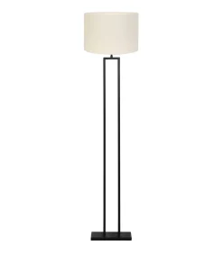Discount Vloerlamp Shiva/Livigno - Zwart/Eiwit - Ø40x170cm Vloerlampen