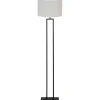 Outlet Vloerlamp Shiva/Saverna - Zwart/Eiwit - Ø40x170cm Vloerlampen