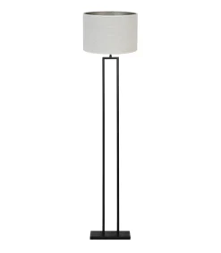 Outlet Vloerlamp Shiva/Saverna - Zwart/Eiwit - Ø40x170cm Vloerlampen