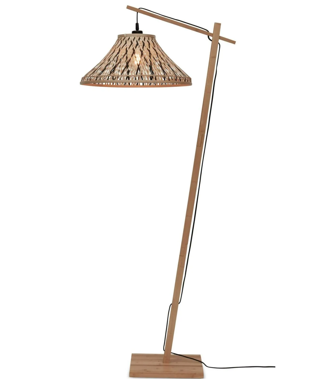 Online Vloerlamp Tahiti - Bamboe/Zwart - 65x45x150cm Vloerlampen