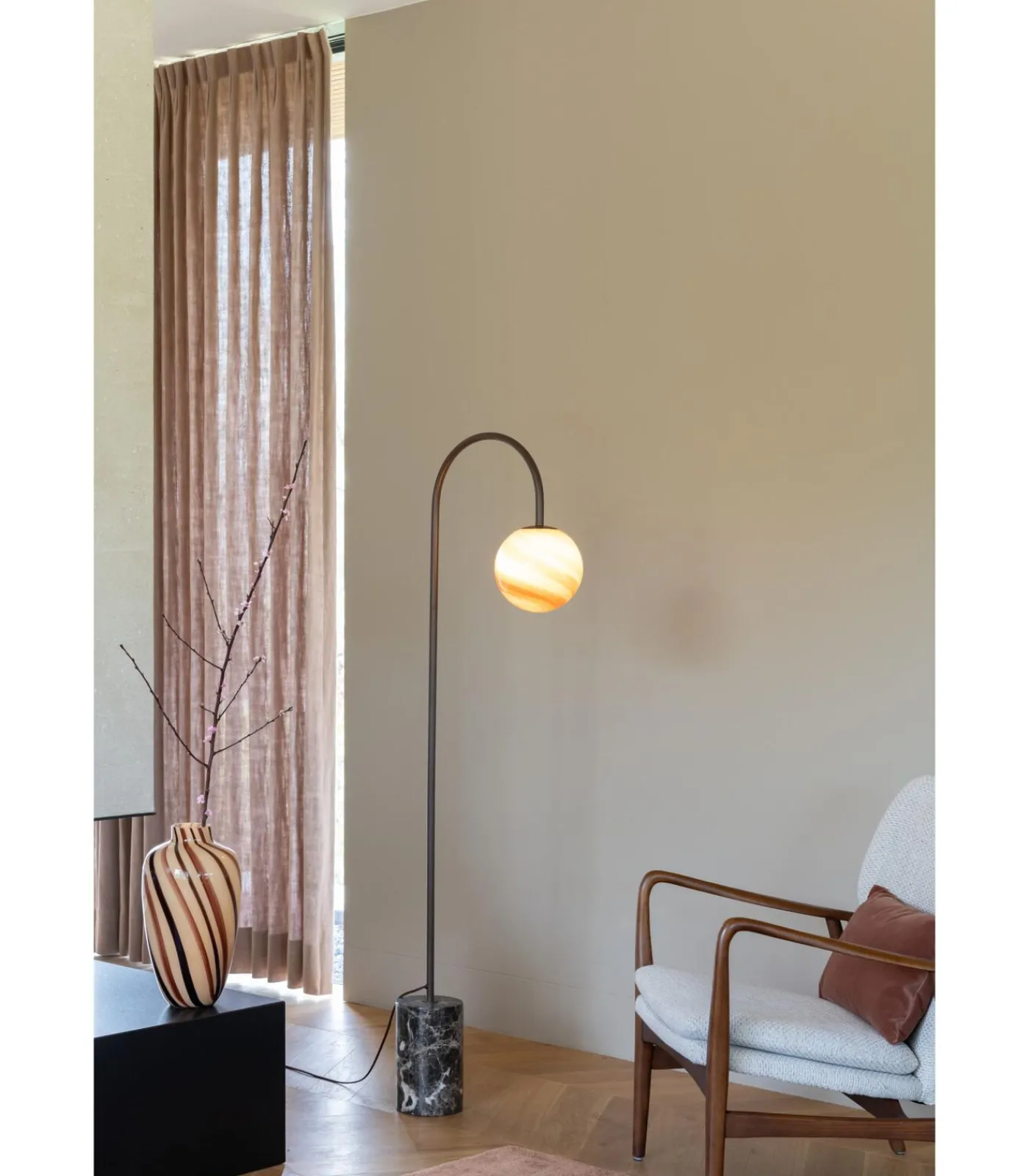 Online Vloerlamp Tivoli - Bruin - 20x42x163cm Vloerlampen