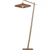 Best Vloerlamp Zanzibar - Bamboe/Rotan - 73x55x176cm Vloerlampen