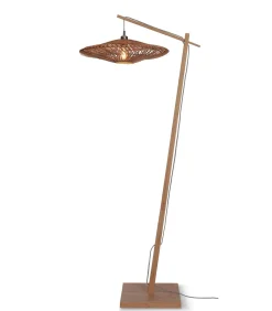 Best Vloerlamp Zanzibar - Bamboe/Rotan - 73x55x176cm Vloerlampen