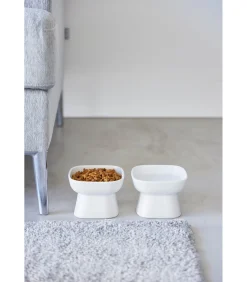 Sale Voerbak Kat / Hond - Keramisch - Tower - Wit Decoratie