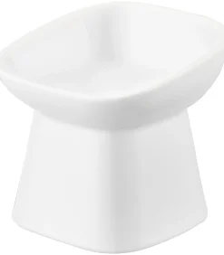 Sale Voerbak Kat / Hond - Schuin - Keramisch - Tower - Wit Decoratie