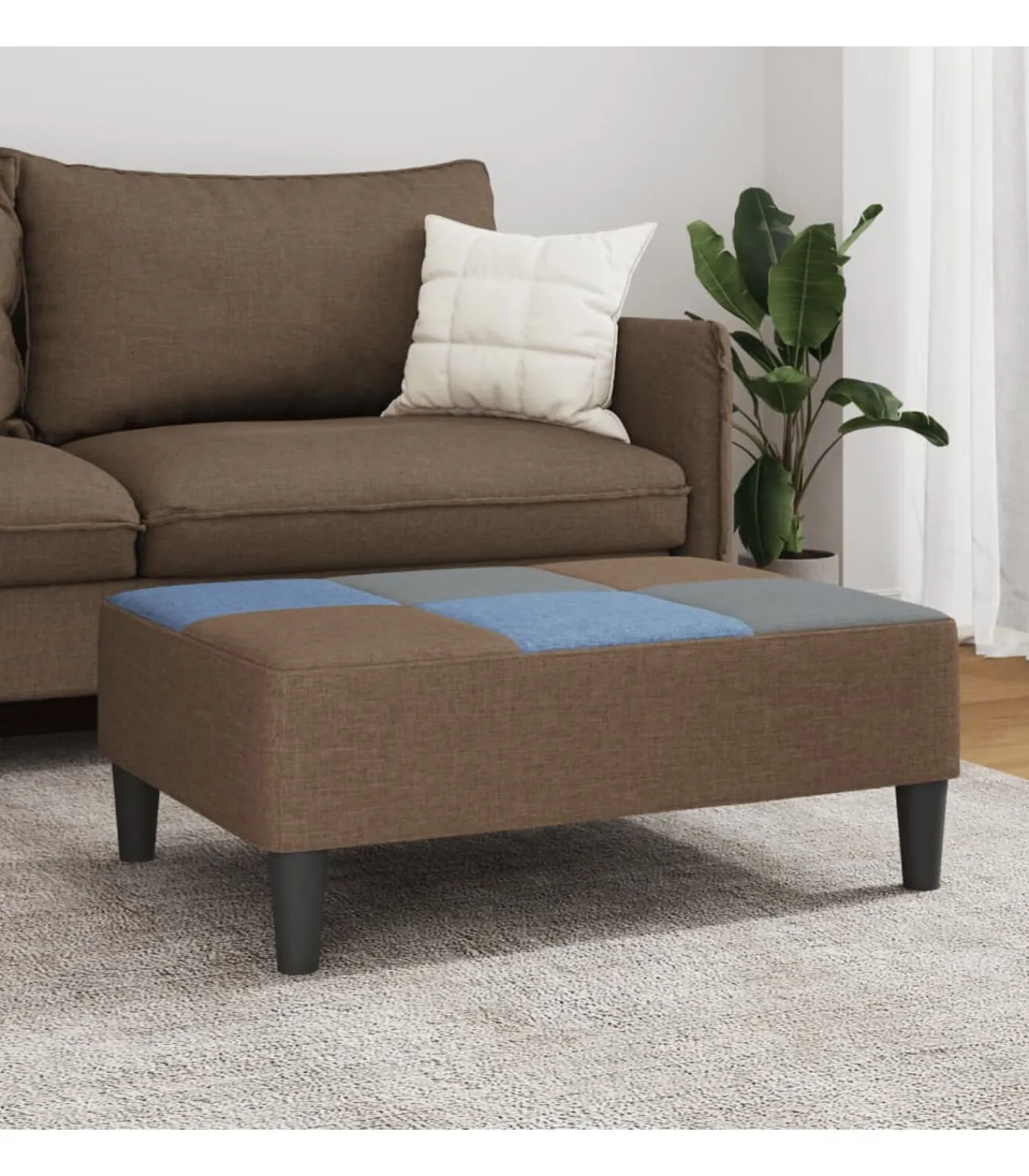 New Voetenbank patchwork 77x55x31 cm stof Stoelen