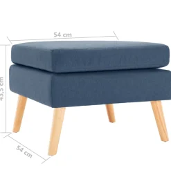 New Voetenbank stof blauw Stoelen