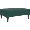 Voetenbank 77x55x31 cm fluweel donkergroen Stoelen