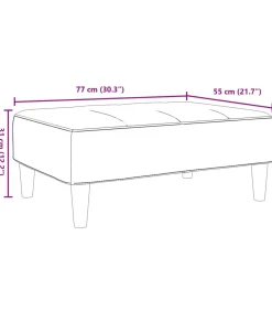 Voetenbank 77x55x31 cm fluweel geel Stoelen