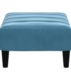 Clearance Voetenbank 77x55x31 cm fluweel blauw Stoelen