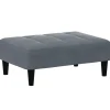 Hot Voetenbank 77x55x31 cm fluweel donkergrijs Stoelen