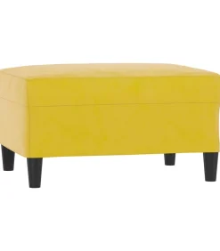 Hot Voetenbank 70x55x41 cm fluweel geel Stoelen