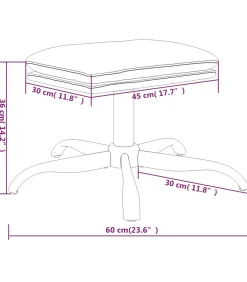 New Voetenbank 60x60x36 cm fluweel lichtgrijs Stoelen