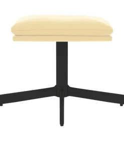 Online Voetenbank 60x60x36 cm fluweel crèmewit Stoelen