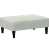 Sale Voetenbank 77x55x31 cm fluweel lichtgrijs Stoelen