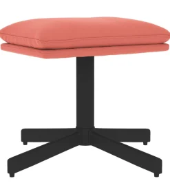 Voetenbank 60x60x36 cm fluweel roze Stoelen