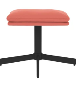Voetenbank 60x60x36 cm fluweel roze Stoelen