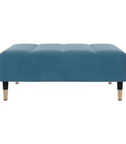 Voetenbank 77x55x31 cm fluweel blauw Stoelen