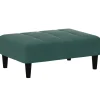 Best Voetenbank 77x55x31 cm fluweel donkergroen Stoelen