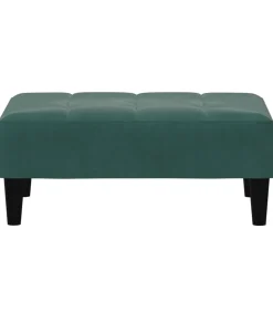 Best Voetenbank 77x55x31 cm fluweel donkergroen Stoelen