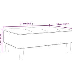 Best Voetenbank 77x55x31 cm fluweel donkergroen Stoelen