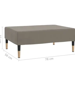 Sale Voetenbank 78x56x32 cm fluweel lichtgrijs Stoelen