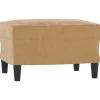 Clearance Voetenbank 60x50x41 cm fluweel bruin Stoelen