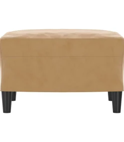Clearance Voetenbank 60x50x41 cm fluweel bruin Stoelen