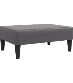 Clearance Voetenbank 77x55x31 cm kunstleer grijs Stoelen