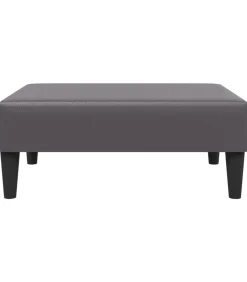 Clearance Voetenbank 77x55x31 cm kunstleer grijs Stoelen