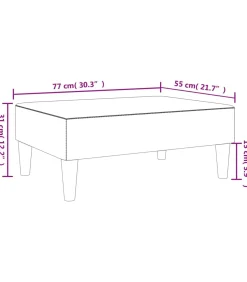 Clearance Voetenbank 77x55x31 cm kunstleer grijs Stoelen