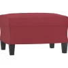 Online Voetenbank 60x50x41 cm kunstleer wijnrood Stoelen