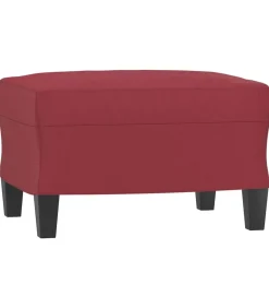 Online Voetenbank 60x50x41 cm kunstleer wijnrood Stoelen