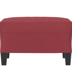 Online Voetenbank 60x50x41 cm kunstleer wijnrood Stoelen