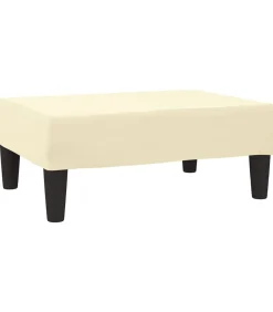 New Voetenbank 78x56x32 cm kunstleer crèmekleurig Stoelen