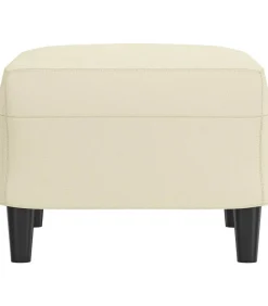 Hot Voetenbank 60x50x41 cm kunstleer crèmekleurig Stoelen