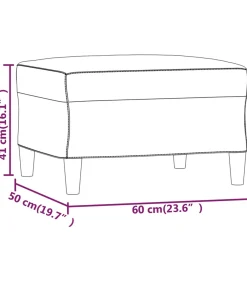 Hot Voetenbank 60x50x41 cm kunstleer crèmekleurig Stoelen