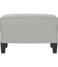 Hot Voetenbank 60x50x41 cm microvezelstof lichtgrijs Stoelen
