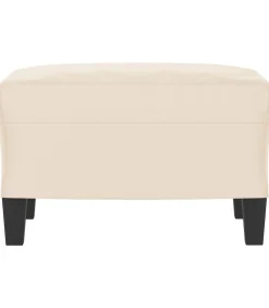 Voetenbank 60x50x41 cm microvezelstof beige Stoelen