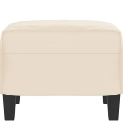 Voetenbank 60x50x41 cm microvezelstof beige Stoelen
