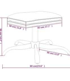Discount Voetenbank 60x60x36 cm microvezelstof bruin Stoelen